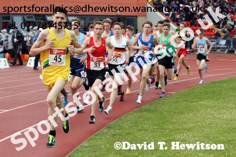 Inter boys 3000 metres, English Schools Track and Field. Photo: David T. Hewitson/Sports for All Pics